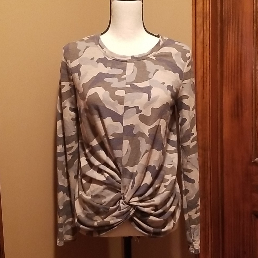 Camouflage Long Sleeve Top